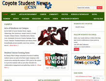 Tablet Screenshot of coyotestudentnews.com